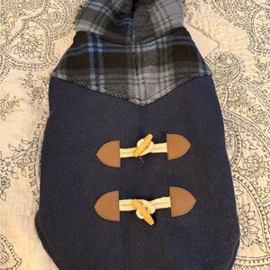 Plaid Dog Coat with Toggle Closure